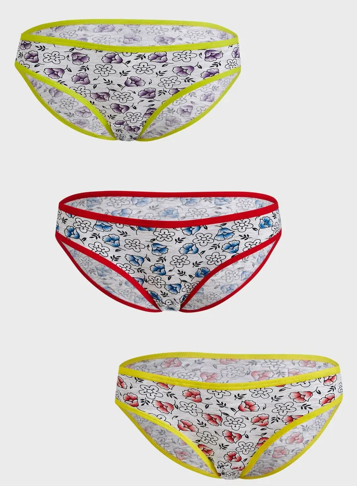 3 Pack Printed Briefs