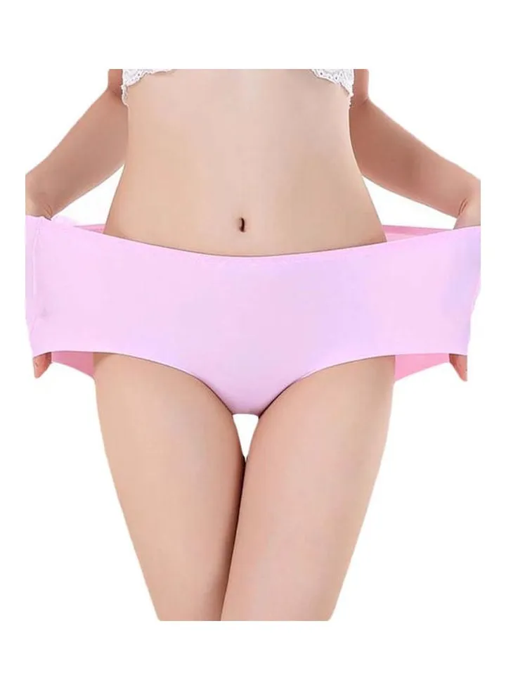 Stretchy Middle Waist Brief Pink
