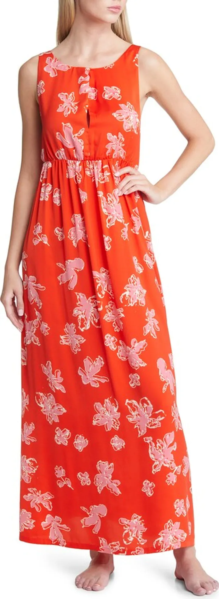 Twist Front Satin Nightgown