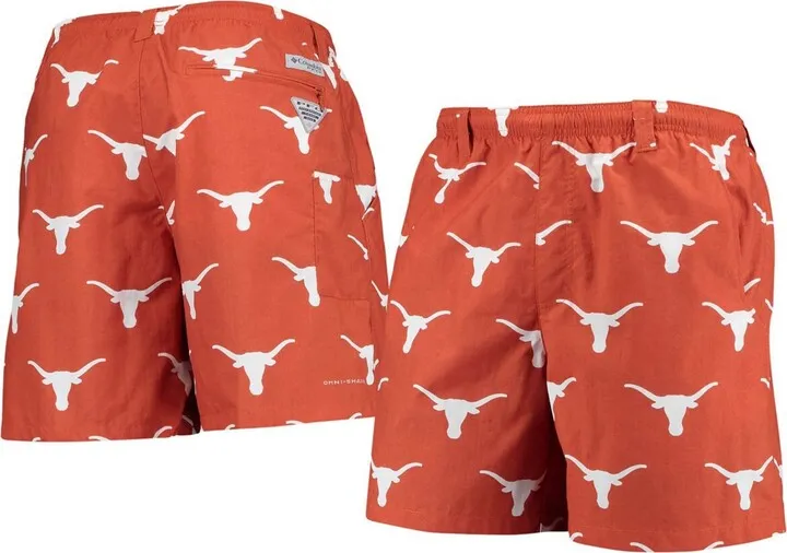 Men's Texas Orange Texas Longhorns Pfg Backcast Ii Omni-Shade Hybrid Shorts