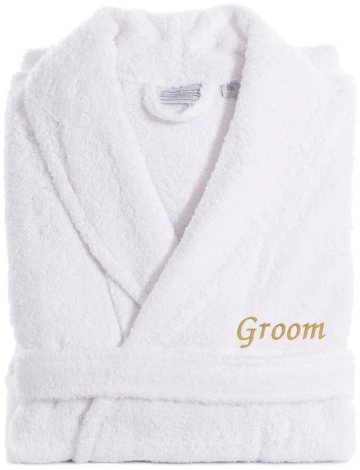 Linum Home Textiles Groom Terry Bathrobe