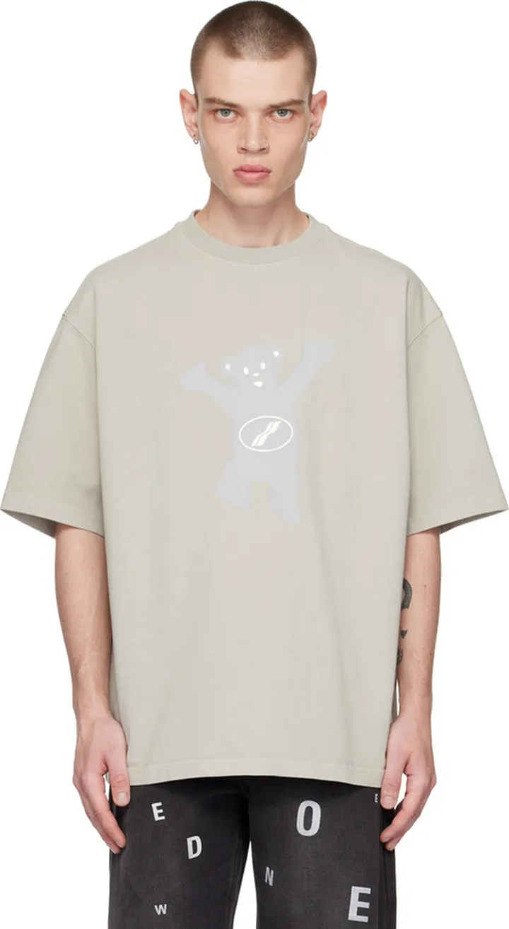 We11done Gray Teddy T-Shirt