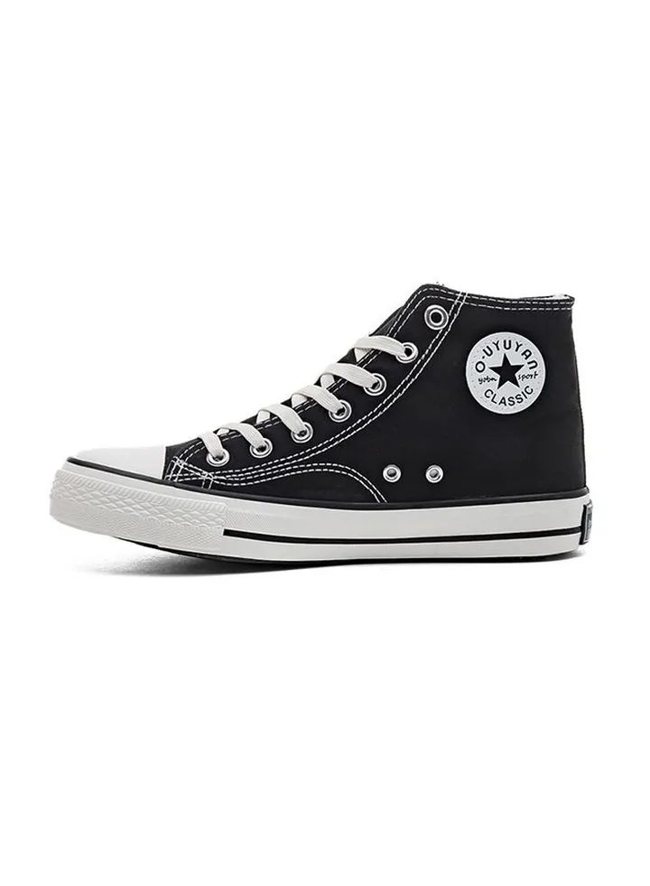 Classic High Top Sports Shoes Board Shoes Black