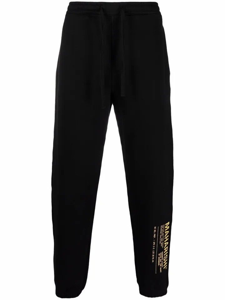 Miltype straight-leg cotton joggers