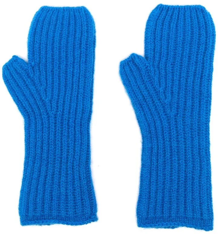 Fisherman's ribbed cashmere gloves