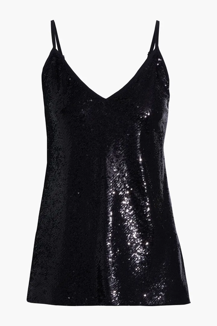 Clea sequined tulle camisole