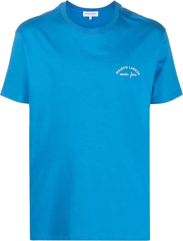 logo-embroidered organic cotton T-shirt
