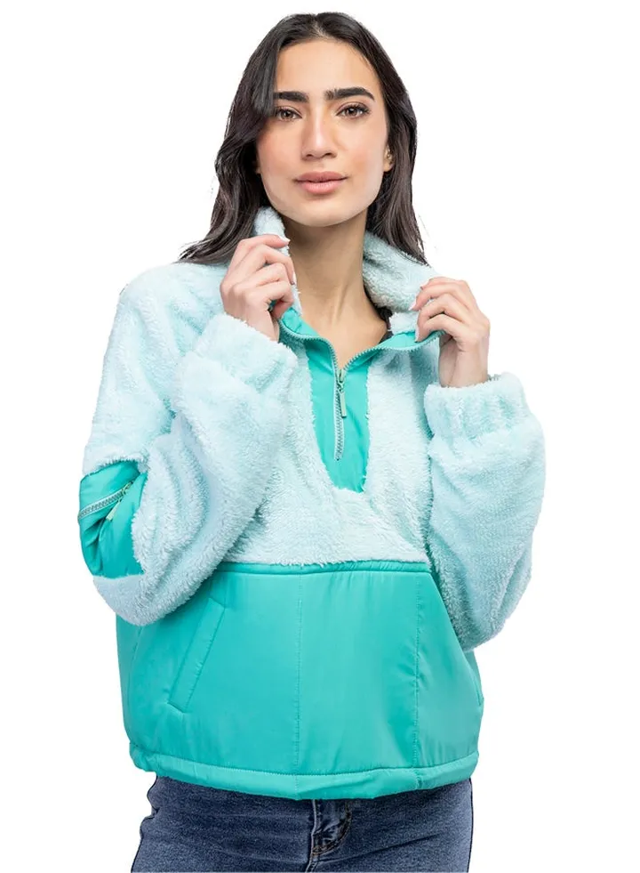 Fleece Pullover Faux Fur