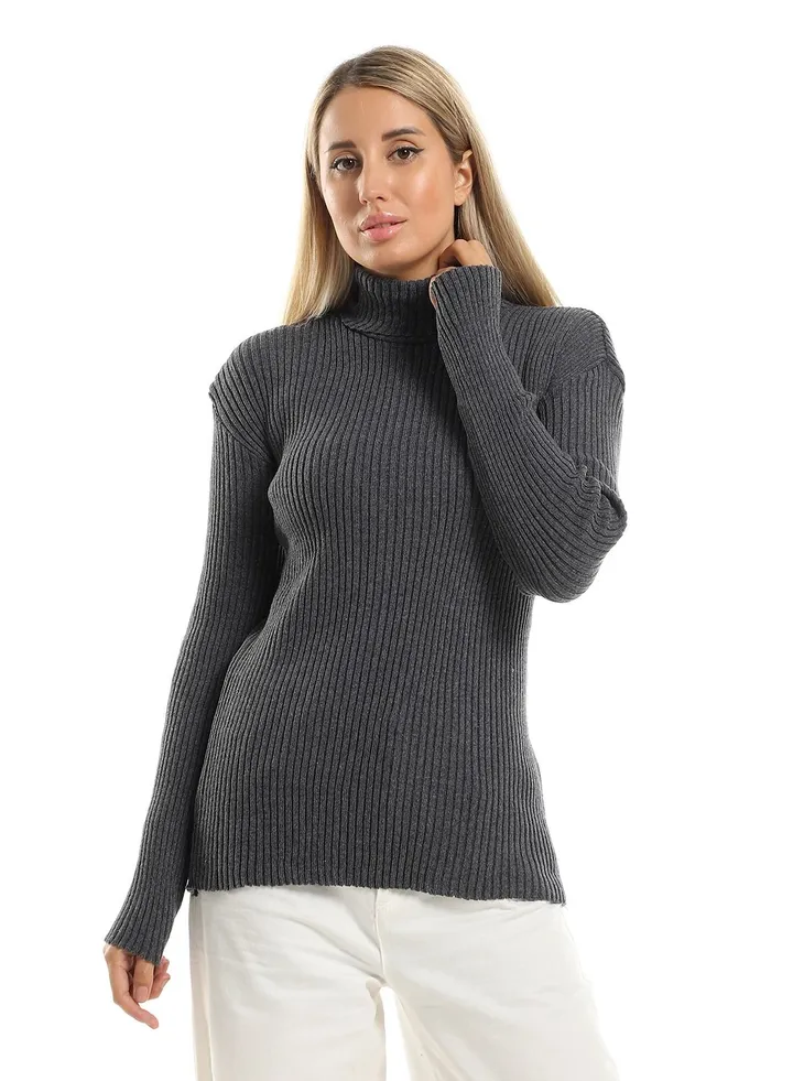 Womens High Neck Wool Shirt