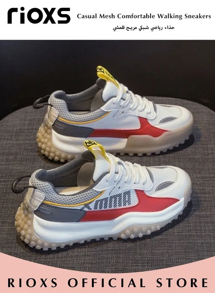 Women's Fashion Chunky Sport Shoes Platform Running Sneakers Casual Mesh Breathable Non-slip Comfortable Walking Sneakers For Jogging Walking