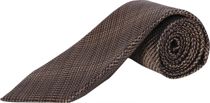 Micro-patterned Black And Beige Tie