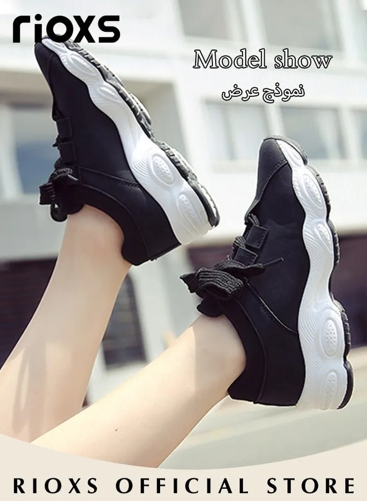 Women's Sports Shoes Breathable Platform Running Sneakers Casual Wild Shoes For Jogging Walking