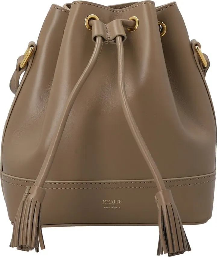 Khaite Logo Embossed Drawstring Shoulder Bag