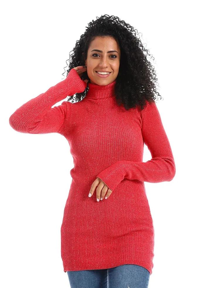 Womens High Neck Wool Shirt