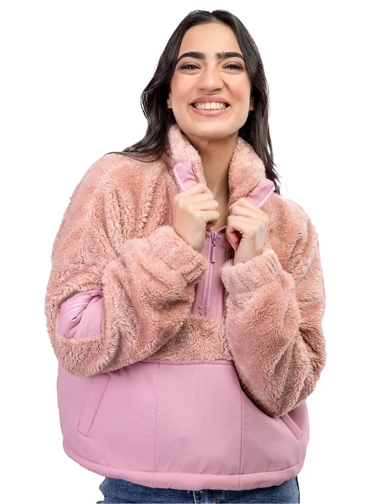 Fleece Pullover Faux Fur