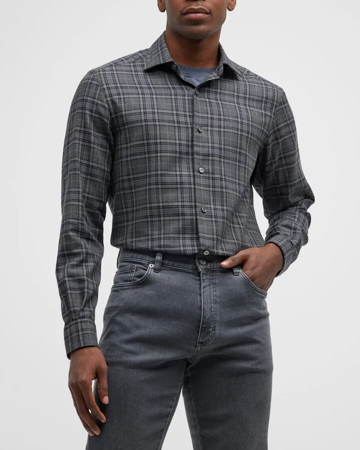 Men's Cotton-Cashmere Sport Shirt