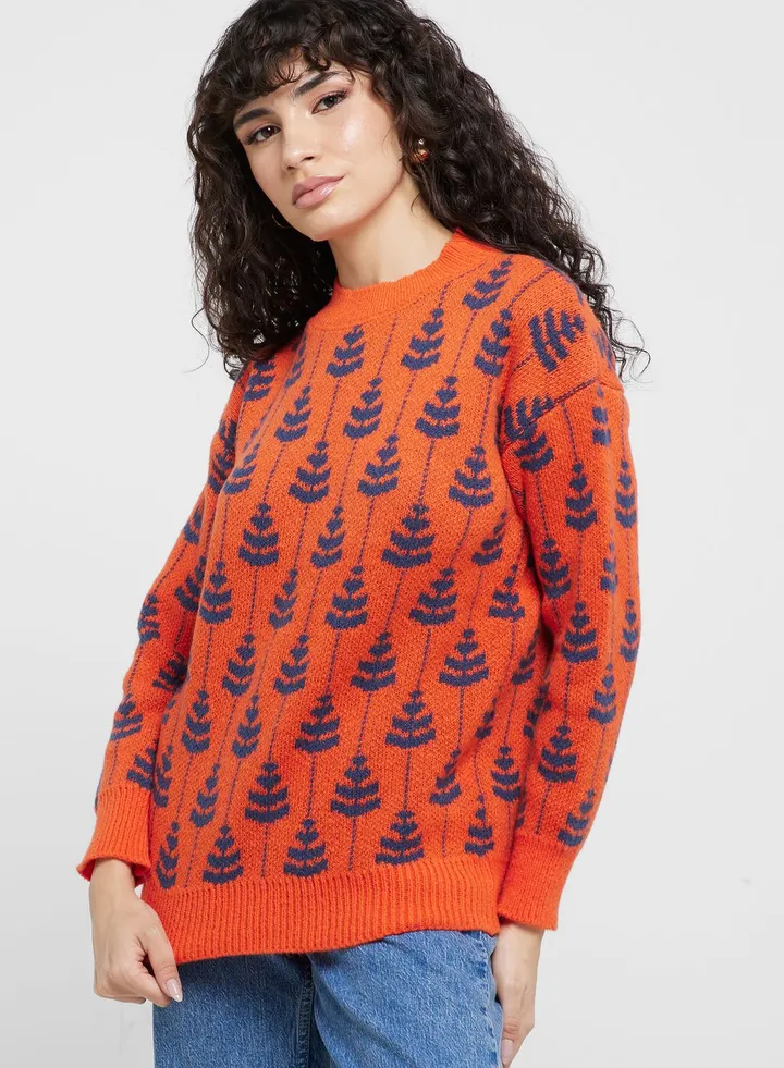 Paisley Intarsia Sweater