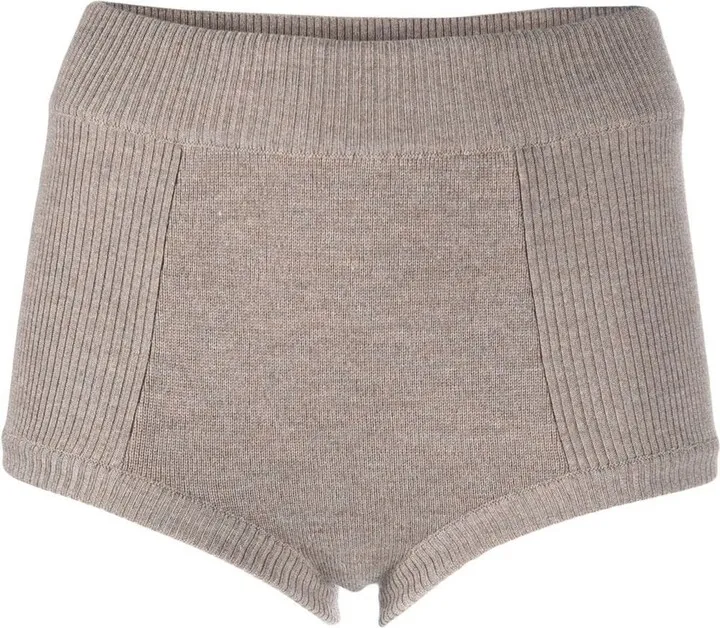 Knit Virgin-Wool Micro Shorts