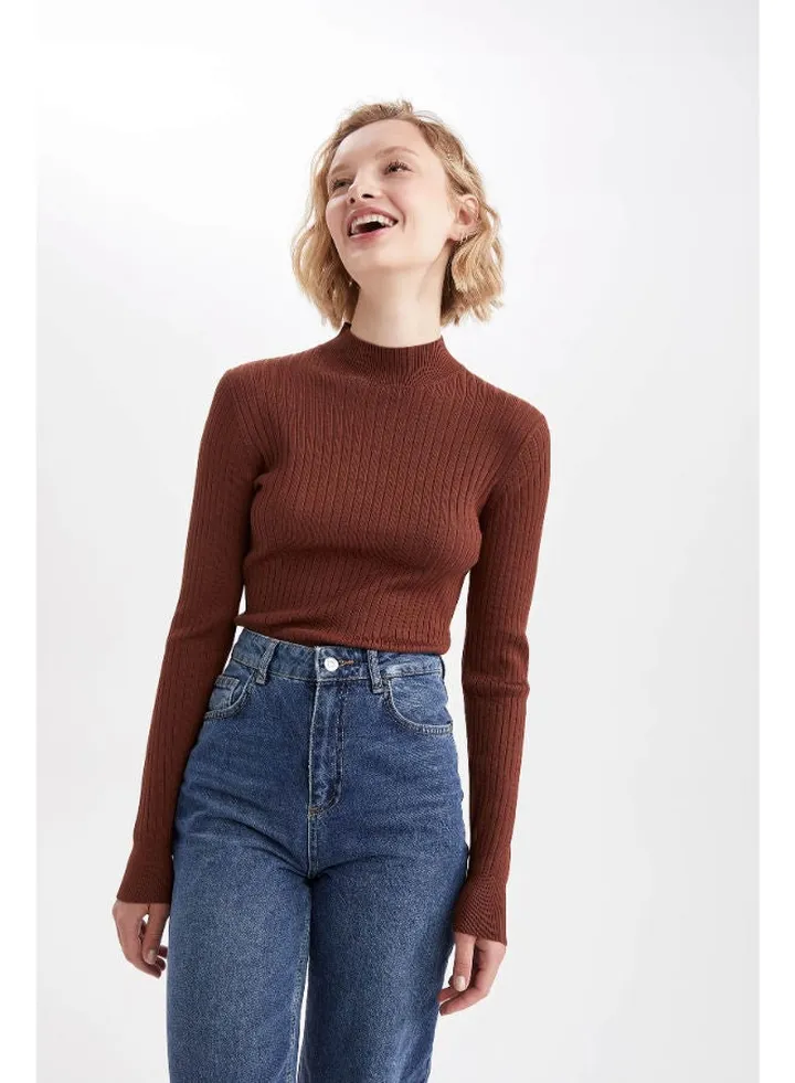 Woman Slim Long Sleeve Pullover