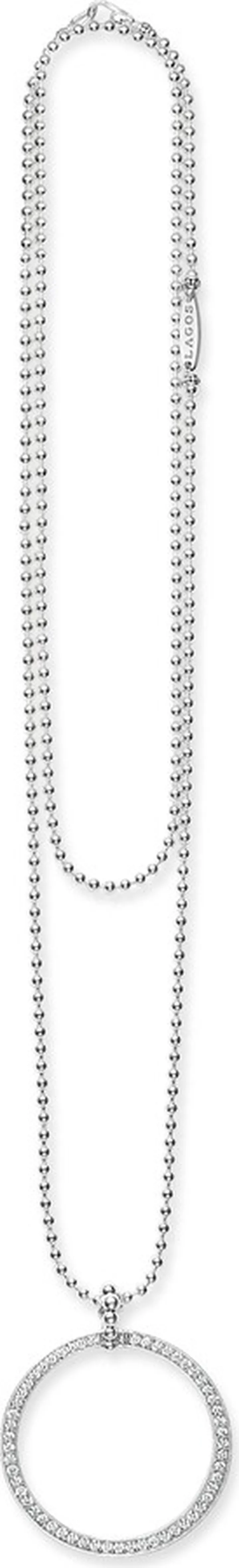 Caviar Spark Diamond Circle Pendant Necklace