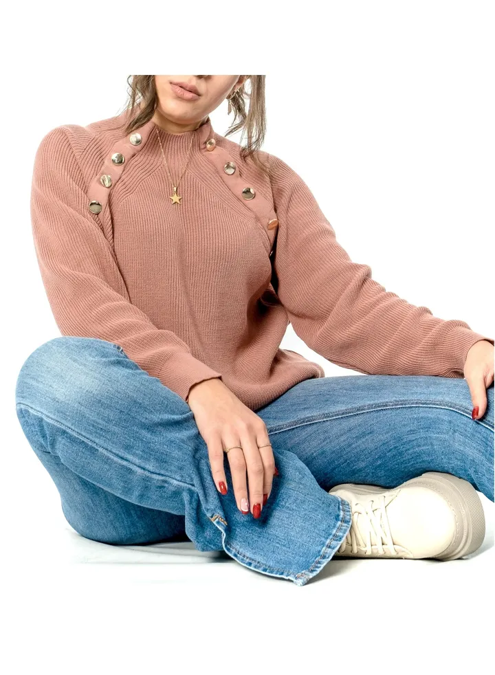 Half turtle neck cropped Pullover