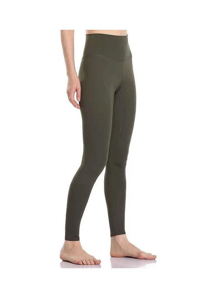 Inside Pocket Fitness Yoga Legging Army Green