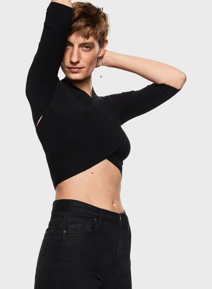 V-Neck Knitted Sweater