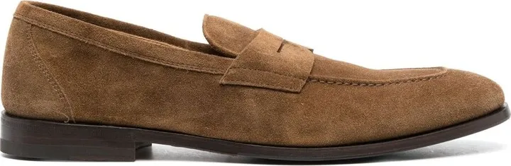Almond-Toe Suede Loafers