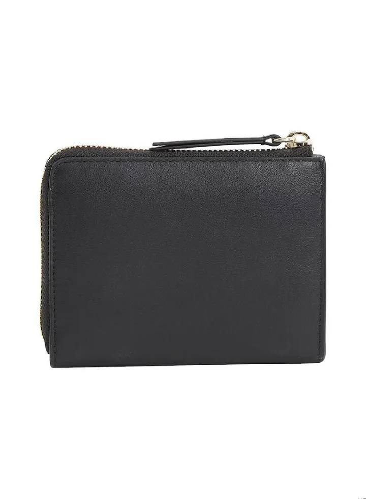 Women's Leather Zip-Around Wallet - Leather, Black
