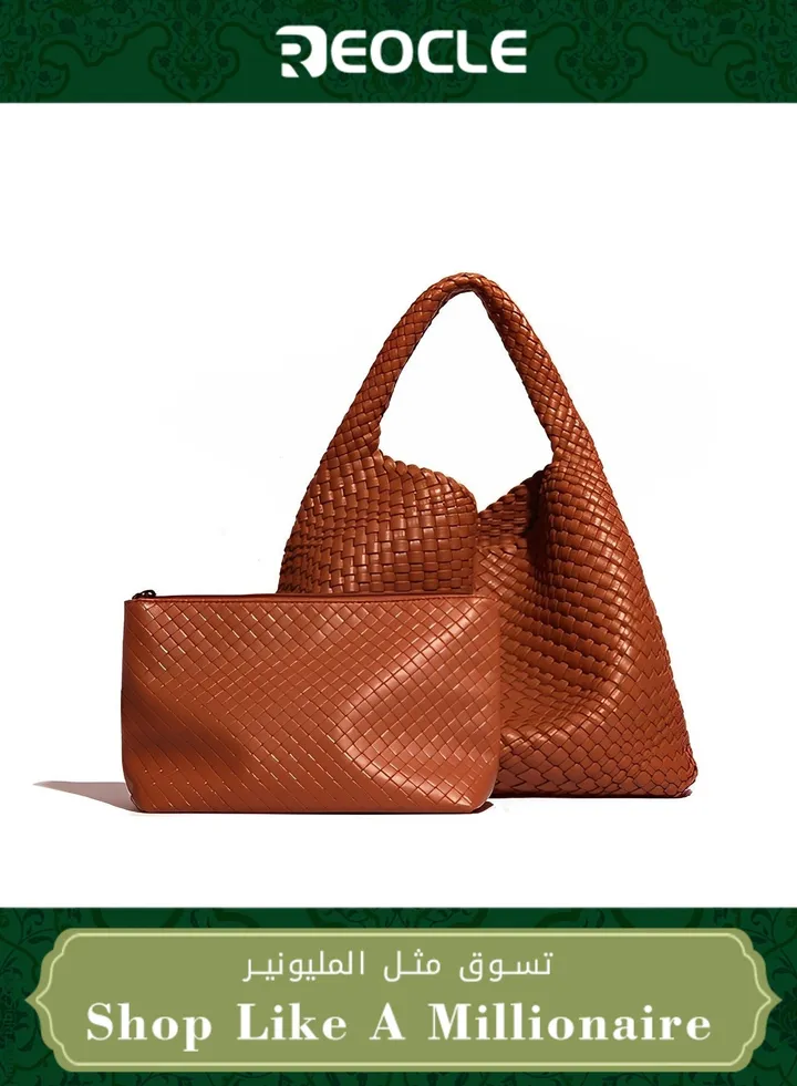 Handmade Woven Bag Single Shoulder Armpit Bag for Women New Fashion Versatile Large Capacity Tote Bag Mother Bag for Women