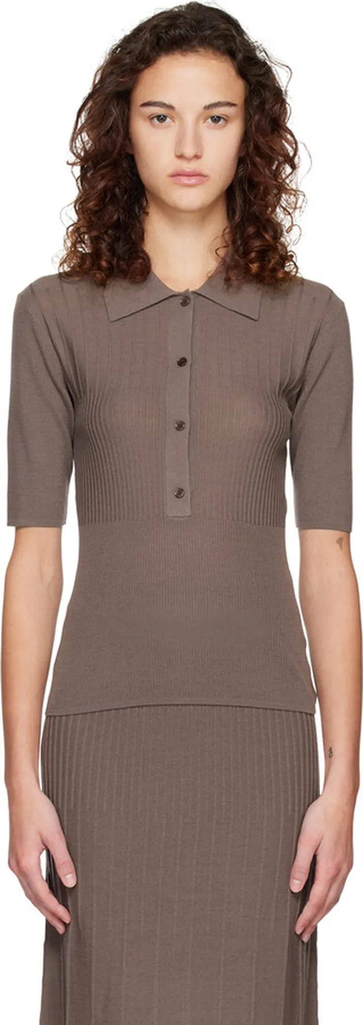 Joseph Brown Spread Collar Polo