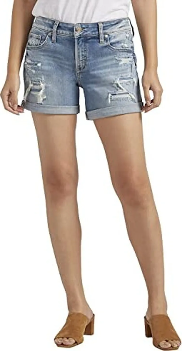 Silver Jeans Co. Women's Boyfriend Mid Rise Short
