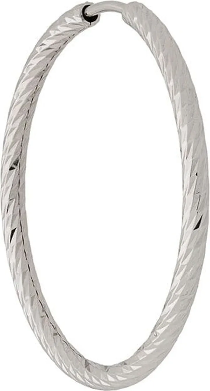 14kt white gold 25mm Alba hoop earring