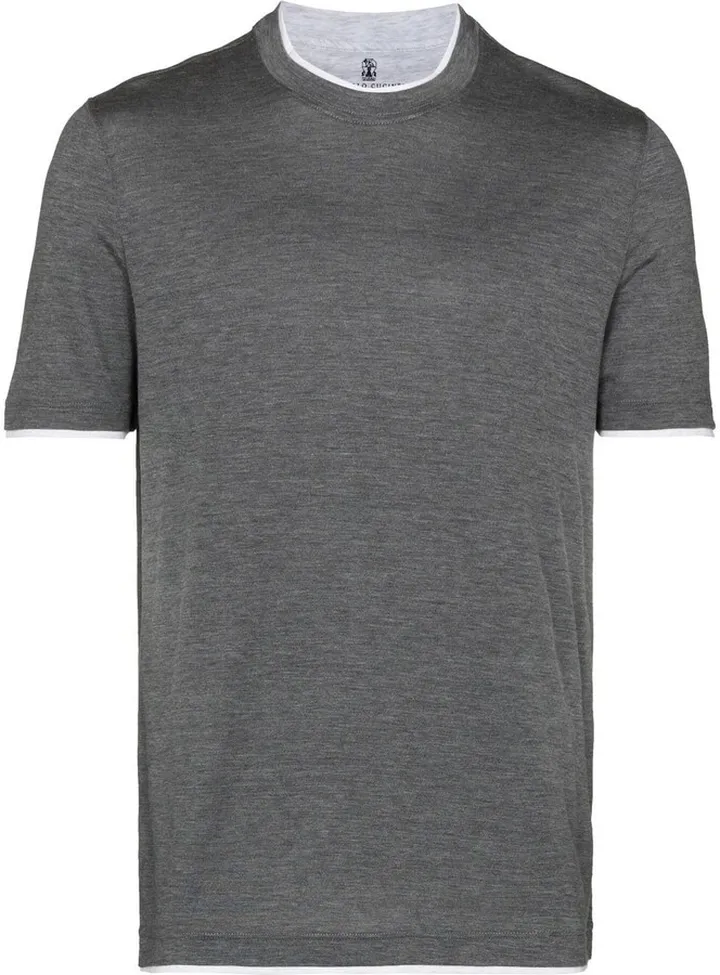 contrasting-trim T-shirt