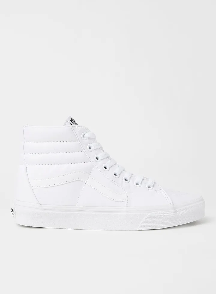 Detail Stitching High Top Sneakers White