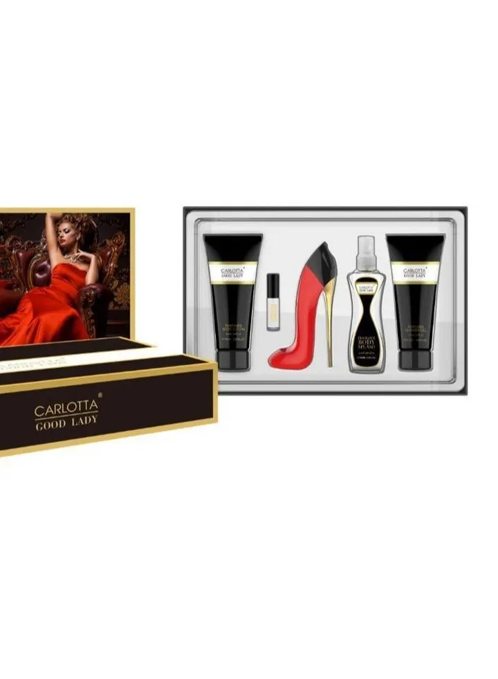 Carlotta Velvet High Heels 5 Piece Gift Set for Women.