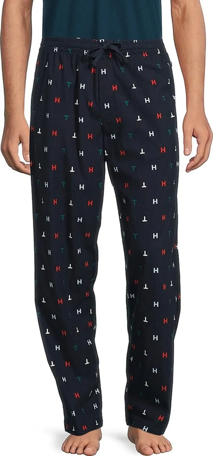 Plaid-Print Pajama Pants