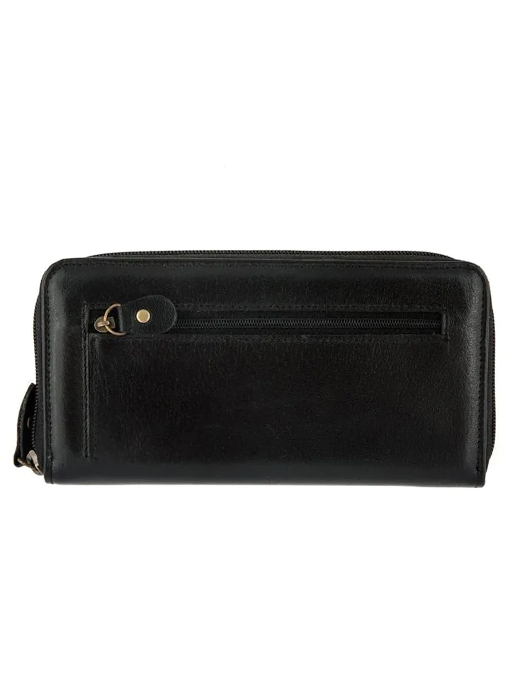 Zip Around Wallet Black