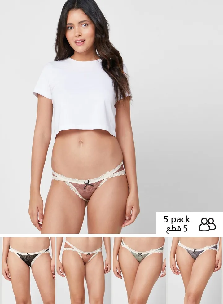 Crochet Lace Trim
High Waist Multipack
