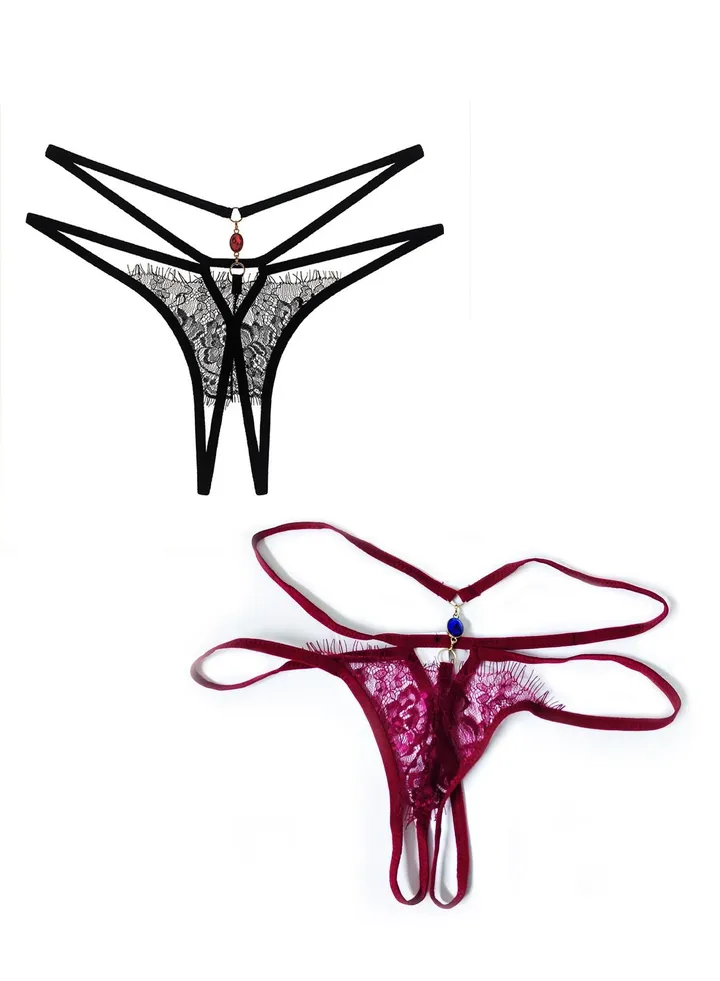 2 Pcs Women Girl Lace Briefs Set Lingerie wear Comfortable Underwear Anti-bacterial Breathable Waist Body Shaper Underpants Panty Slimming Elastic Briefs,Nightly Nightwear Evening Hot Wear Dresses
