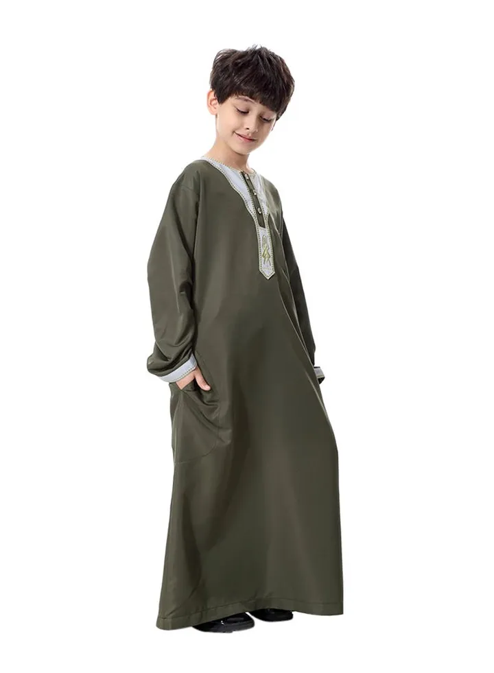 National Costume Robe Casual Clothing Green/White