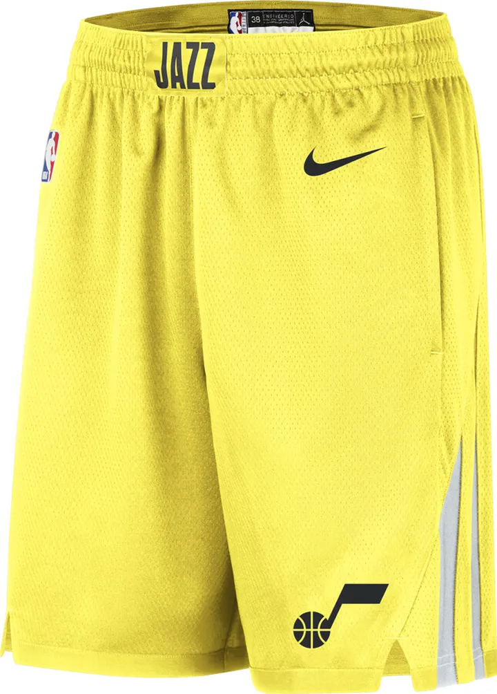 Utah Jazz Icon Edition Nike Men's Dri-FIT NBA Swingman Shorts in Yellow