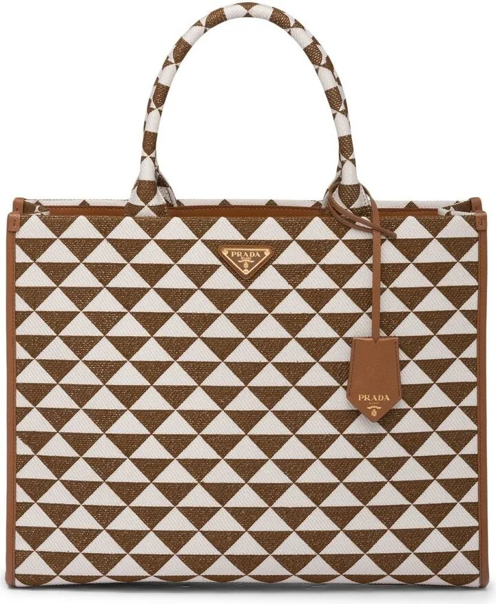 large Symbole jacquard tote bag