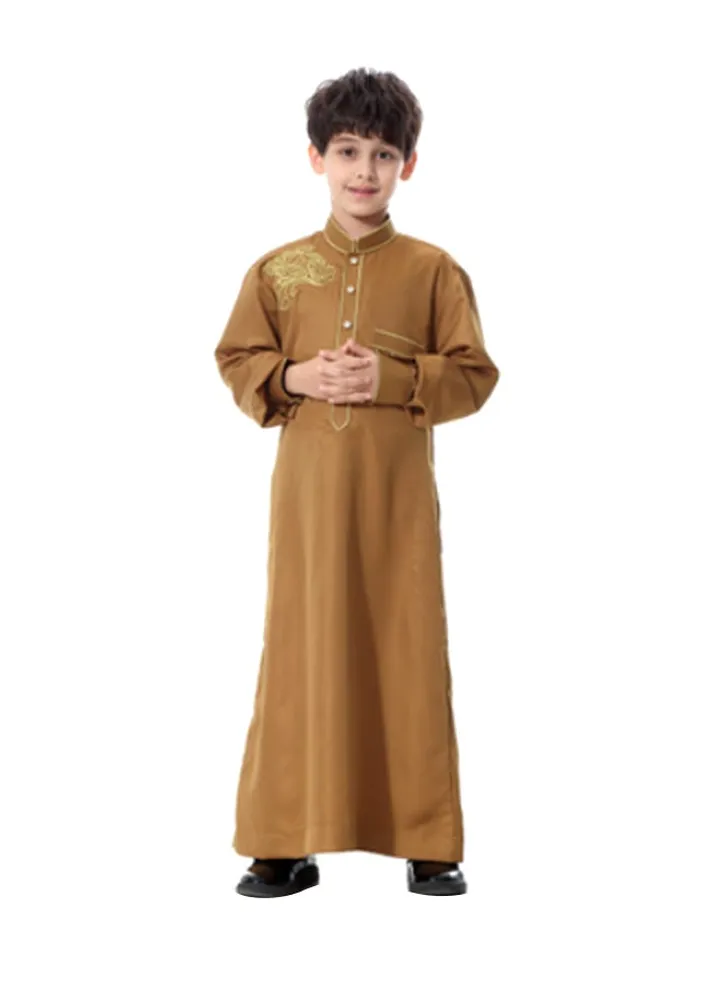 Long Sleeve Abaya Brown