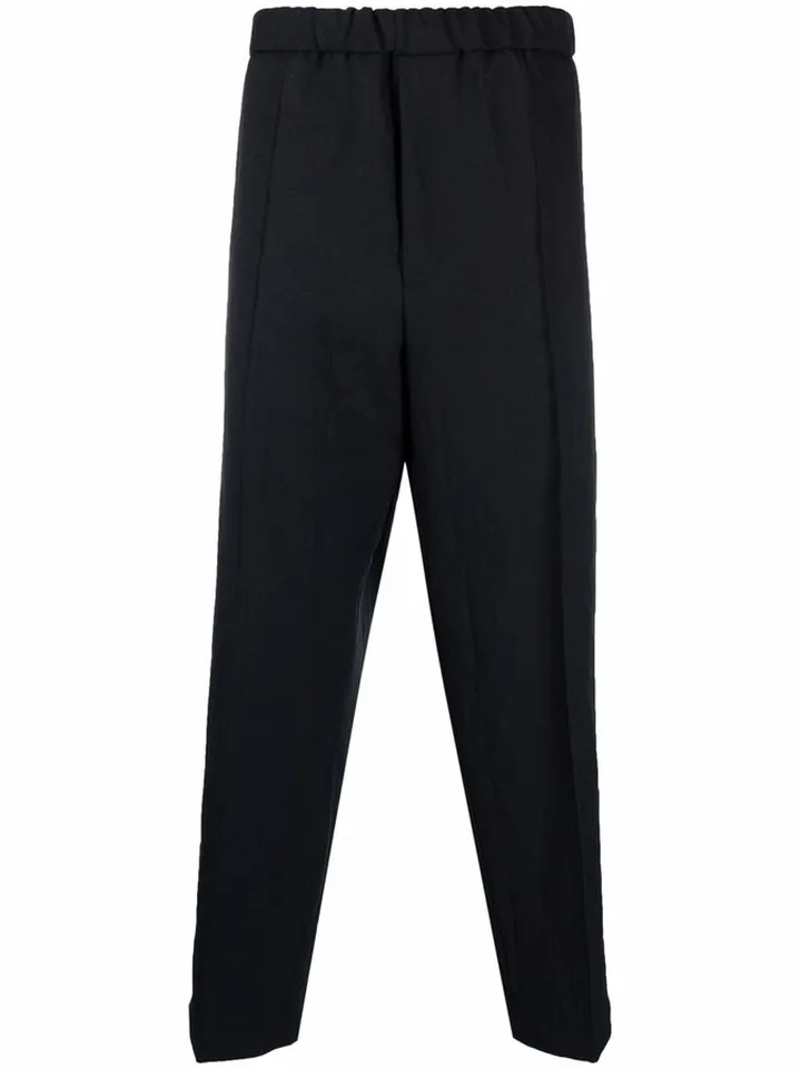Straight Leg Cotton Trousers