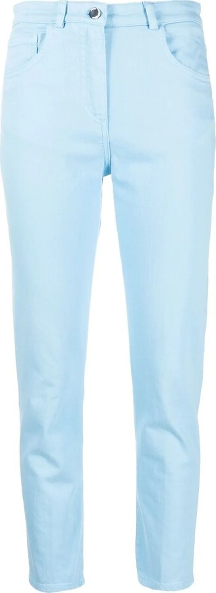 Straight-Leg Cropped Trousers