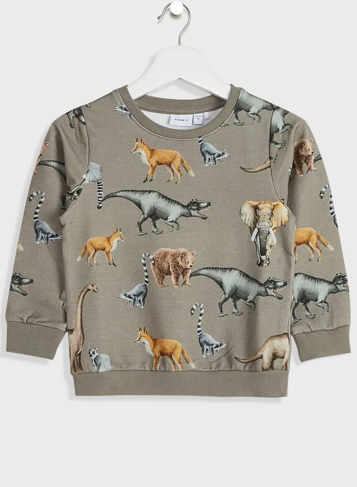 Kids Animals Print Sweatshirt