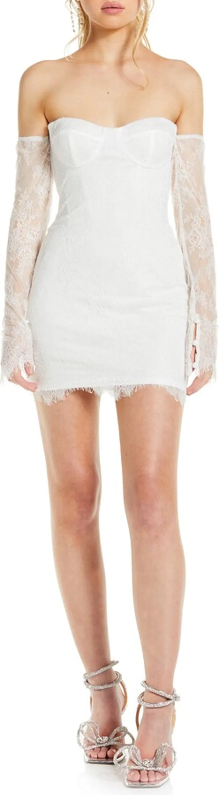 Britt Strapless Long Sleeve Cocktail Dress