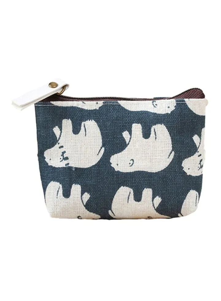 Fashion Mini Coin Purse Blue/Brown/White