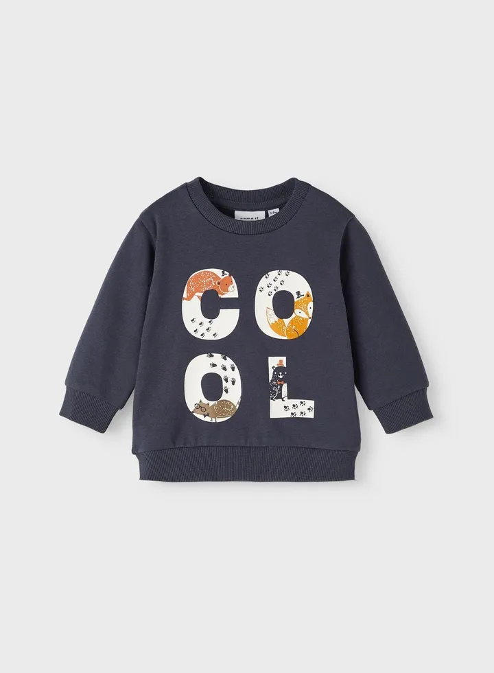 Kids Text Print Sweatshirt